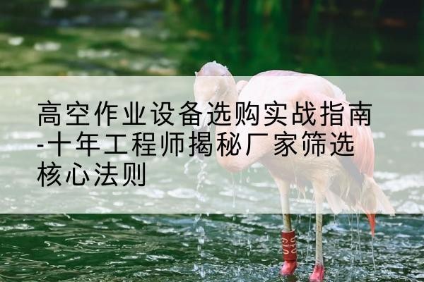 灵武剪叉式升降机厂家-高空作业设备选购实战指南-十年工程师揭秘厂家筛选核心法则
