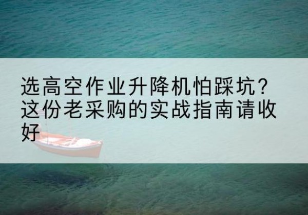 灵武高空作业升降机厂家推荐-选高空作业升降机怕踩坑？这份老采购的实战指南请收好