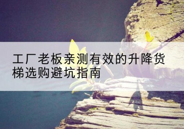 灵武升降货梯怎么选-工厂老板亲测有效的升降货梯选购避坑指南